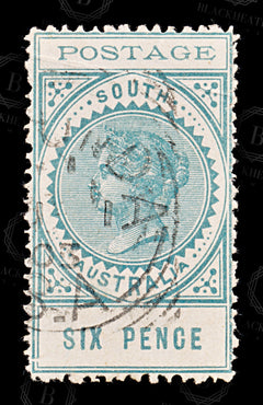 9012: South Australia SG282 6d Green 1903 Sc#123a Used C£20, view 3