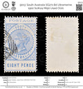 9013: South Australia SG271 8d Ultramarine 1902 Sc#124 Mi90 Used C£20