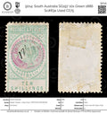 9014: South Australia SG197 10s Green 1886 Sc#83a Used C£75