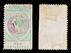 9014: South Australia SG197 10s Green 1886 Sc#83a Used C£75, view 2