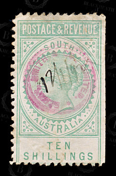 9014: South Australia SG197 10s Green 1886 Sc#83a Used C£75, view 3