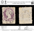 9015: South Australia SG113 4d Slate violet 1879 Sc#68b Mi42b Used C£16