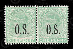9021: South Australia SGO58 Pair 1895 Sc#O68 MiD31C Mint MNH C£90, view 3