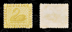 9024: Western Australia SG76 1d Olive yellow 1882 Sc#49 Mi23C Mint MNG C£30, view 2