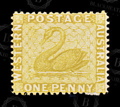 9024: Western Australia SG76 1d Olive yellow 1882 Sc#49 Mi23C Mint MNG C£30, view 3