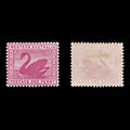 9026: Western Australia SG112 1d Carmine rose 1899 Sc#73 Mi44 Mint MLH C£10