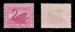 9026: Western Australia SG112 1d Carmine rose 1899 Sc#73 Mi44 Mint MLH C£10, view 2
