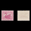 9027: Western Australia SG95 1d Carmine rose 1890 Sc#62 Mi34 Mint MNH C£48