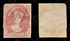 9032: Tasmania SG29 1d Carmine 1867 Sc#11 Mi9a Used C£32, view 2