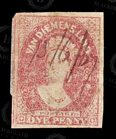 9032: Tasmania SG29 1d Carmine 1867 Sc#11 Mi9a Used C£32, view 3