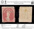 9034: Tasmania SG59 1d Carmine 1864 Sc#23a Mi15aA Used C£55