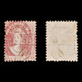 9035: Tasmania SG70 1d Carmine 1864 Sc#29 Mi15aC Used C£24