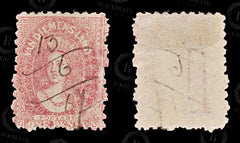 9036: Tasmania SG59 1d Carmine 1864 Sc#23a Mi15aA Used C£55, view 2