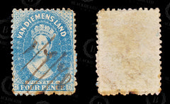 9037: Tasmania SG73 4d Blue 1864 Sc#31 Mi17C Used C£23, view 2
