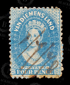 9037: Tasmania SG73 4d Blue 1864 Sc#31 Mi17C Used C£23, view 3