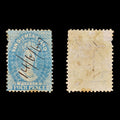 9038: Tasmania SG85 4d Blue 1864 Sc#31d Used C£55