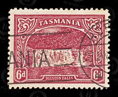 9041: Tasmania SG254a 6d Dark red 1911 Mi87C Used C£55, view 3