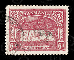 9042: Tasmania SG254a 6d Dark red 1911 Mi87C Used C£55, view 3