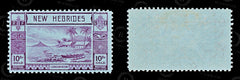 9043: New Hebrides SG63 10New Hebrides goldfranc Violet 1938 Sc#61 Mi108 Mint MVLH C£225, view 2