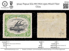 9044: Papua SG1 MH Mint 1901 Mi1xX Filler C£24, view 1