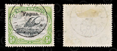 9045: Papua SG21 ½d Black &  Yellow green 1906 Sc#11 Mi9 Used C£20, view 2