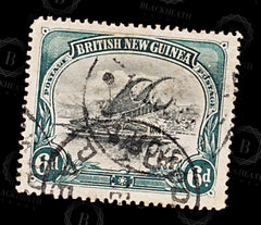 9047: Papua SG6 6d Black &  Myrtle green 1901 Mi6xX Used C£35, view 3