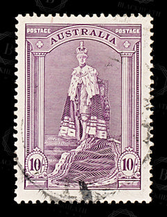 9055: Australia SG177a 10s Deep purple 1948 Mi151Dy Used C£35, view 3