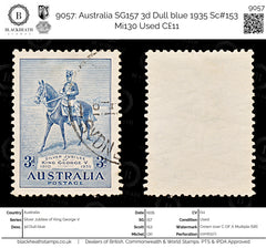 9057: Australia SG157 3d Dull blue 1935 Sc#153 Mi130 Used C£11, view 1