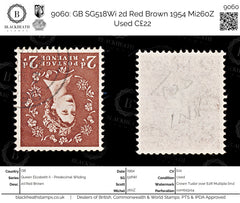 9060: GB SG518Wi 2d Red Brown 1954 Mi260Z Used C£22, view 1