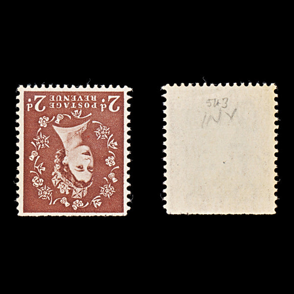 9062: GB SG543Wi 2d Light red brown 1957 Mi285xaZ Mint MVLH C£11