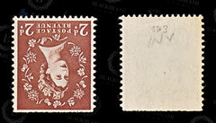 9062: GB SG543Wi 2d Light red brown 1957 Mi285xaZ Mint MVLH C£11, view 2