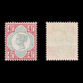 9064: GB SG206 4½d Bright carmine &  Green 1892 Sc#117 Mi92a Mint MH C£12