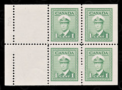 9067: Canada SG375a 4x 1c Green 1942 Sc#249a MiHB37 Mint MNH C£35, view 3