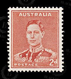 9070: Australia SG184 2d Scarlet 1938 Sc#182 Mi142C Mint MH C£11, view 3