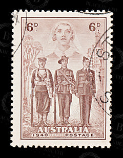 9072: Australia SG199 6d Purple brown 1940 Sc#187 Mi159 Used C£30, view 3