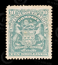 9073: South Africa Company SG89 10s Grey green 1898 Sc#71 Mi70 Mint MLH C£65, view 3