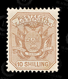 9074: Transvaal SG212a 10s Red Brown 1896 Sc#161 Mi43II Mint MH C£24, view 3