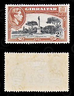 9079: Gibraltar SG128 2s Black &  Brown 1938 Sc#115a Mi114B Mint MLH C£75, view 2