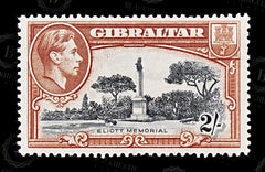 9079: Gibraltar SG128 2s Black &  Brown 1938 Sc#115a Mi114B Mint MLH C£75, view 3