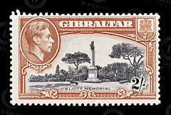 9083: Gibraltar SG128b 2s Black &  Brown 1938 Sc#115 Mi114D Mint MH C£12, view 3