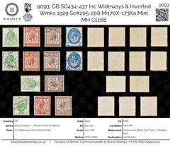 9093: GB SG434-437 Inc Wideways & Inverted Wmks 1929 Sc#205-208 Mi170X-173Xa Mint MH C£168, view 1