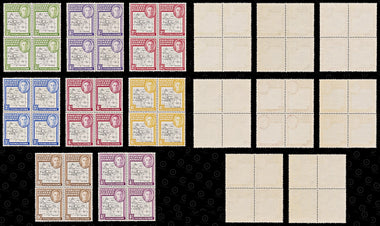 9118: Falkland Islands SGG1-G8 Blocks of 4 1946 Sc#1L1-1L8 Mi1I-9I Mint MNH C£88, image 2