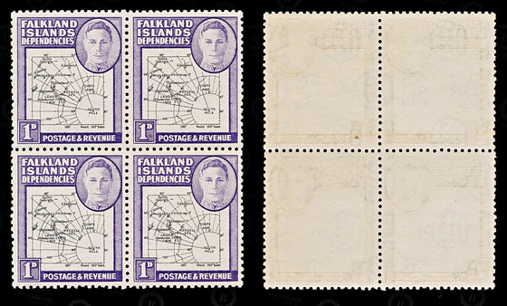 9118: Falkland Islands SGG1-G8 Blocks of 4 1946 Sc#1L1-1L8 Mi1I-9I Mint MNH C£88, image 4