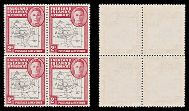 9118: Falkland Islands SGG1-G8 Blocks of 4 1946 Sc#1L1-1L8 Mi1I-9I Mint MNH C£88, image 5