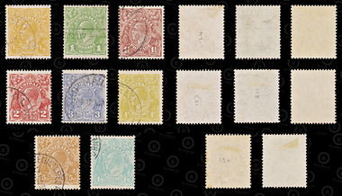 9129: Australia SG124-131 Set of 8 1933 Sc#113-124 Mi97X-106X Used C£24, image 2