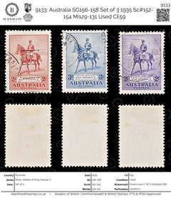 9133: Australia SG156-158 Set of 3 1935 Sc#152-154 Mi129-131 Used C£59, view 1