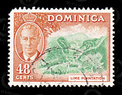 9154: Dominica SG131 48c Green &  Orange 1951 Sc#133 Mi129 Used C£16, view 3
