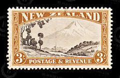 9156: New Zealand SG569 3s Chocolate &  Yellow brown 1935 Sc#198 Mi202A Used C£55, view 3