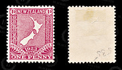 9162: New Zealand SG461 1d Carmine 1924 Mint MH C£14, view 2