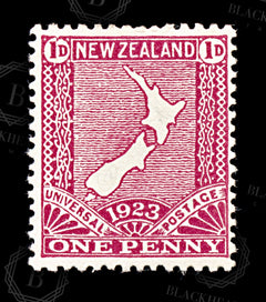 9162: New Zealand SG461 1d Carmine 1924 Mint MH C£14, view 3